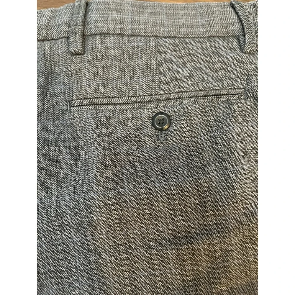 Banana Republic Men's 33x30 Dress Pants Gray Check Slim-Tapered Fit Size